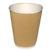 Recyclable Coffee Cups Ripple Wall Kraft 455ml (16oz) [PK 500]