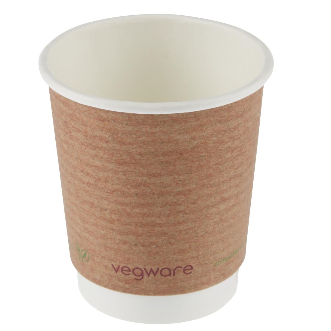 Vegware Compostable Coffee Cups Double Wall 230ml / 8oz [PK500]