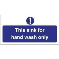 Vinyl Sign Hand Wash Only 230x90mm [EACH]